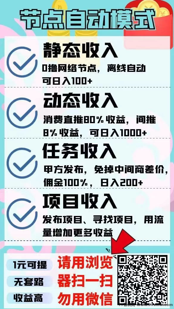 节点能量0成本褂机赚米，每天稳赚百圆不是梦！(1)