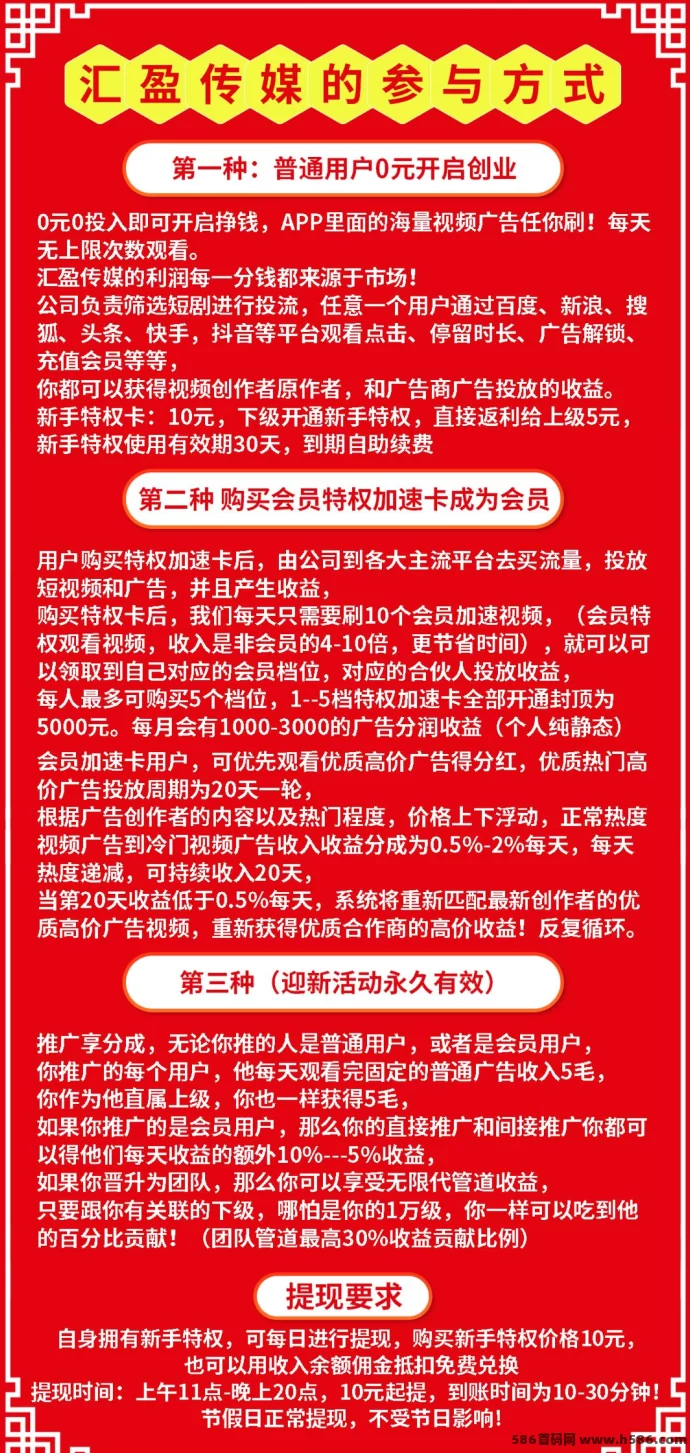 汇盈传媒：保底收溢保障，无需设备，轻松创富未来！(2)