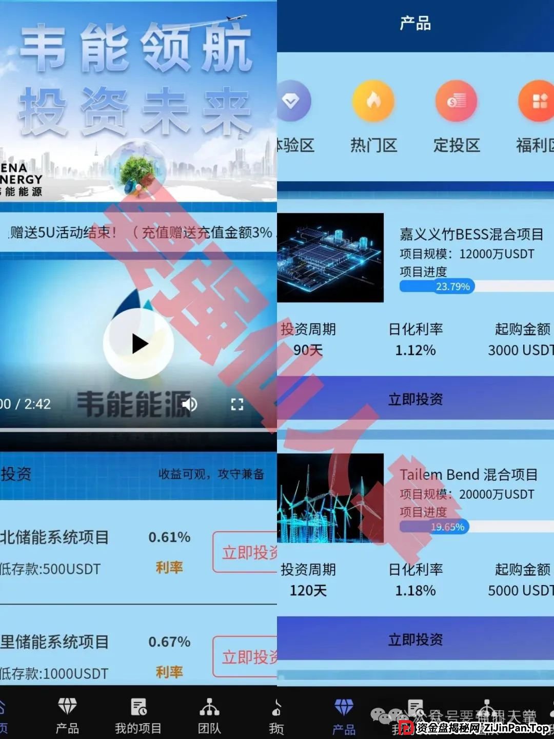 【韦能能源】分红资金盘骗局曝光,就是个套牌盘子,活不了多久了