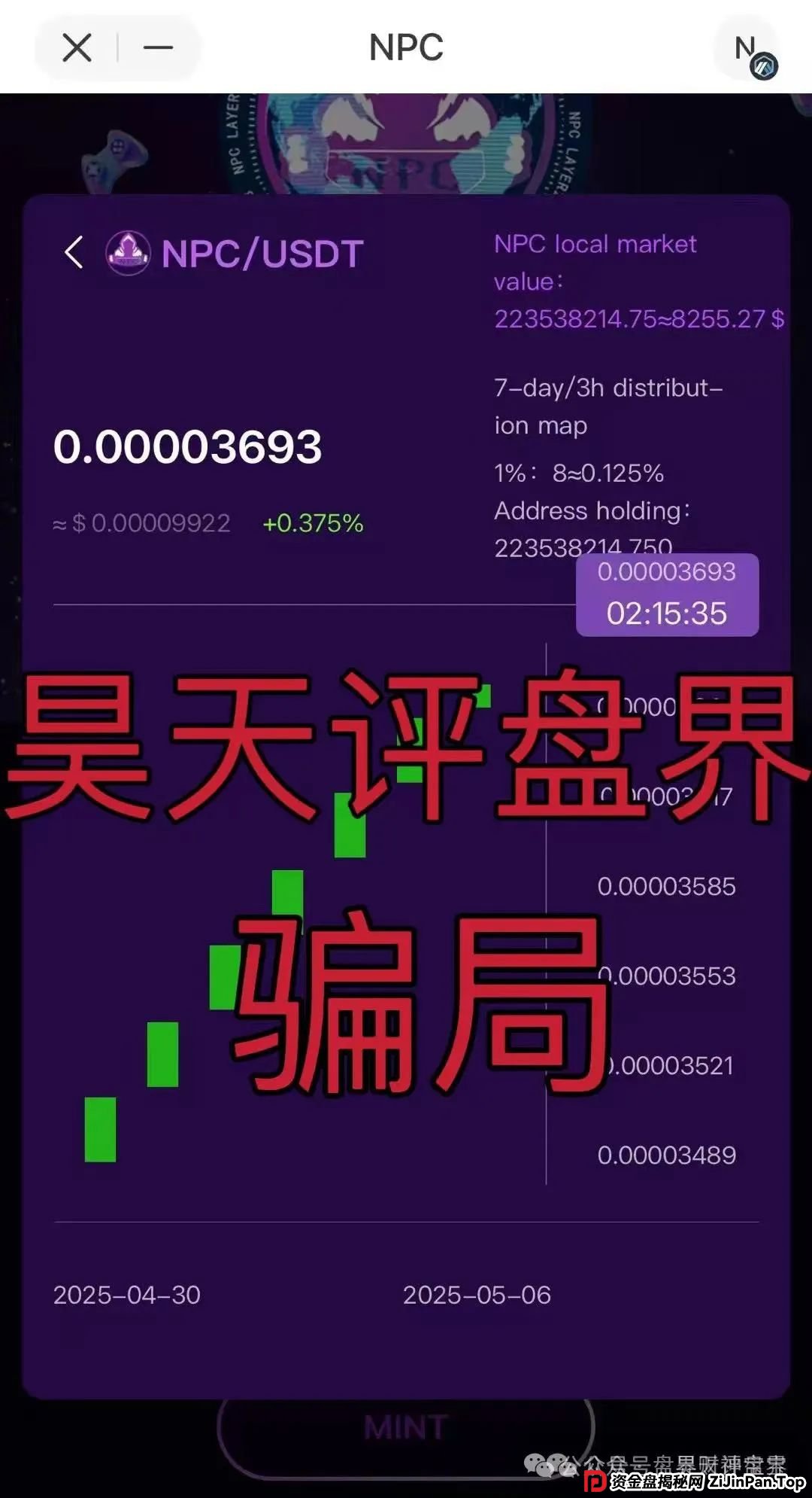 【高度预警】NPC空气币：披着“分红”外衣的资金盘骗局，5万会员深陷，操盘手卷款过亿，崩盘在即！(1)