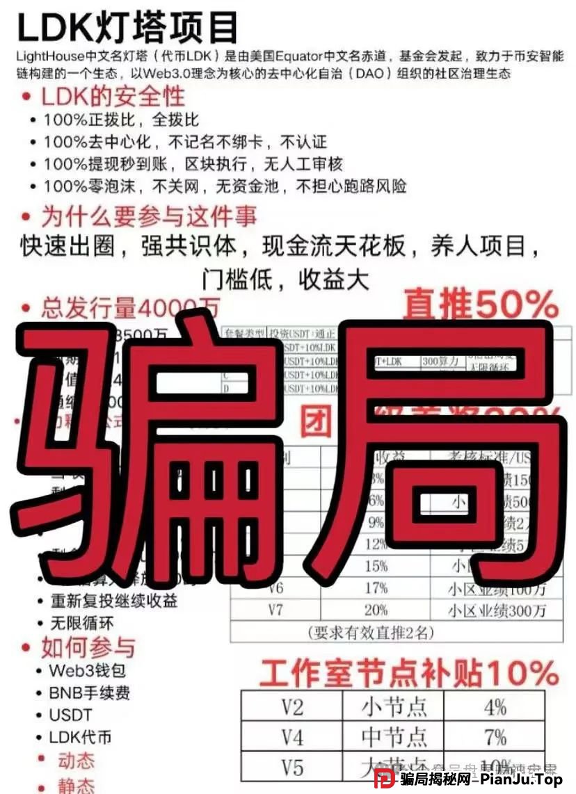 【曝光】“LDK灯塔”资金盘骗局全解析:披着区块链外衣的“庞氏陷阱” ,尽早远离!(1) 【曝光】“LDK灯塔”资金盘骗局全解析:披着区块链外衣的“庞氏陷阱” ,尽早远离!(1)